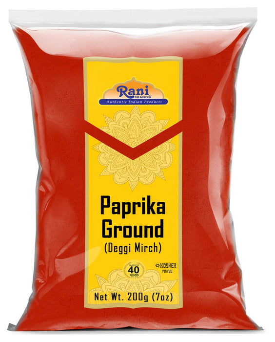 Rani Paprika (Deggi Mirch) Spice Powder, Ground 7oz (200g) ~ All Natural, Salt-Free | Vegan | No Colors | Gluten Friendly | NON-GMO | Kosher | Indian Origin