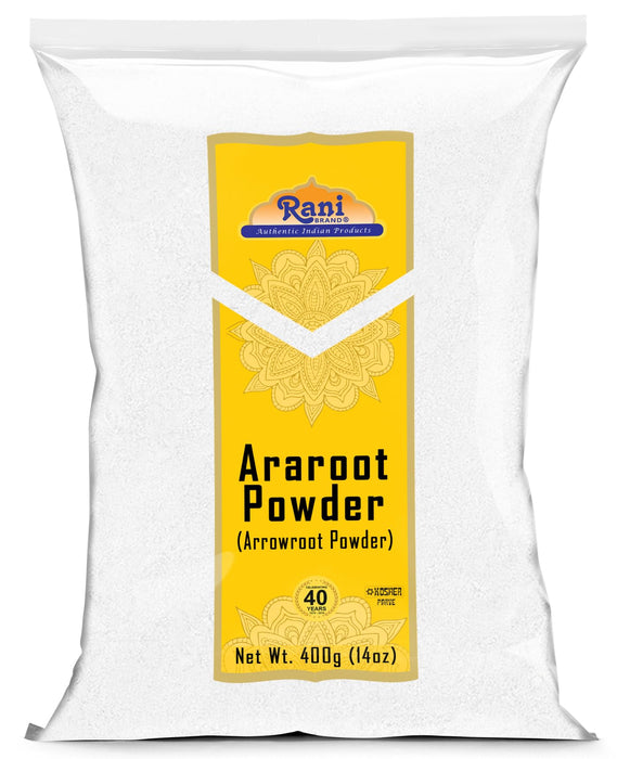 Rani Araroot (Arrowroot) Powder, Starch 14oz (400g) ~ All Natural | Gluten Free Ingredients | No Color | Vegan | NON-GMO | Kosher