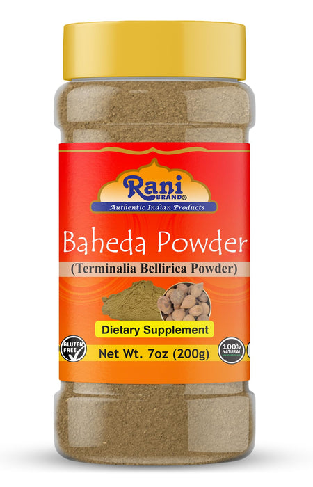 Rani Baheda Powder (Terminalia Bellirica Powder) 7oz (200g) ~ All Natural | No Color | Gluten Friendly | Vegan | Non-GMO | Kosher | No Salt or fillers | Indian Origin