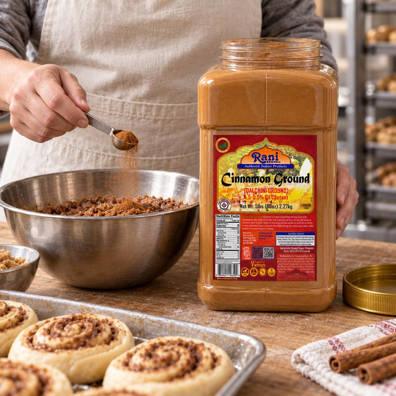 Rani Cinnamon Powder (Ground) Spice 80oz (5lbs) 2.27kg Bulk PET Jar ~ All Natural | Salt-Free | Vegan | No Colors | Gluten Friendly | NON-GMO | Kosher