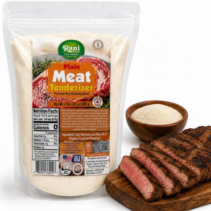 Rani Plain Meat Tenderizer (Premium Meat Softening Blend) 32oz (2lbs) 908g ~ Gluten Free | NON-GMO | Kosher | Vegan | Product of USA