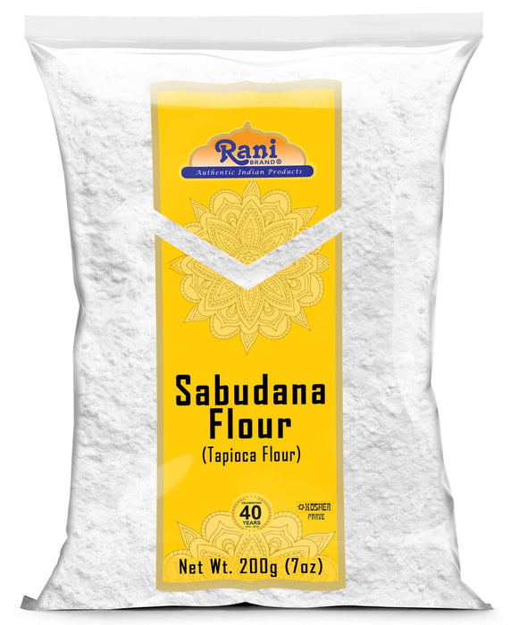 Rani Sabudana Flour (Tapioca/Sago Flour) 7oz (200g) ~ All Natural | Vegan | Gluten Friendly | NON-GMO | Kosher | Indian Origin