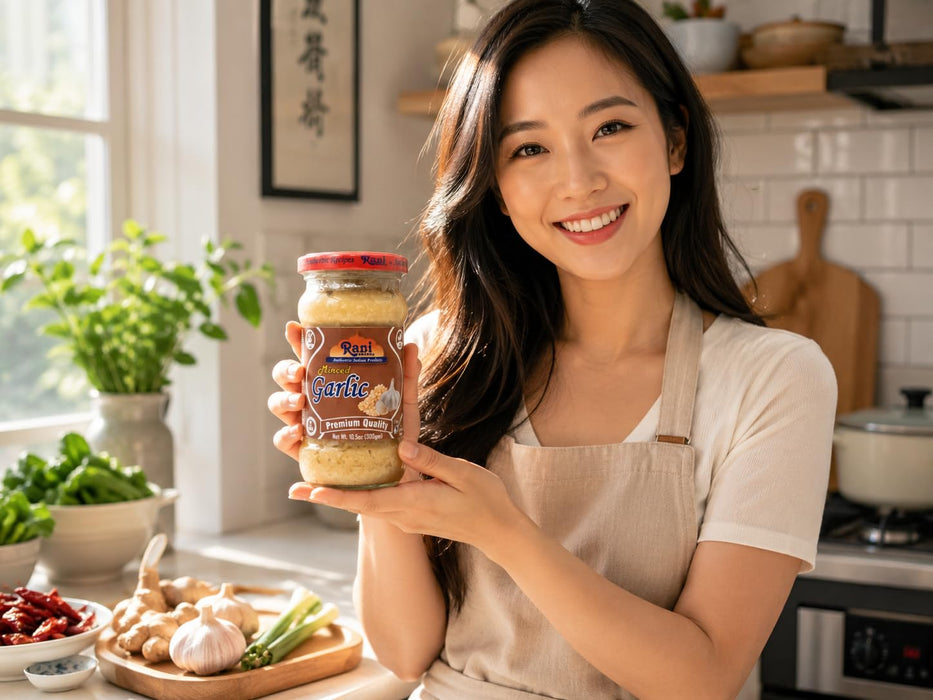 Rani Minced Garlic Cooking Paste 10.5oz (300g) Glass Jar ~ Vegan | Gluten Free | NON-GMO | Kosher | No Colors | Indian Origin