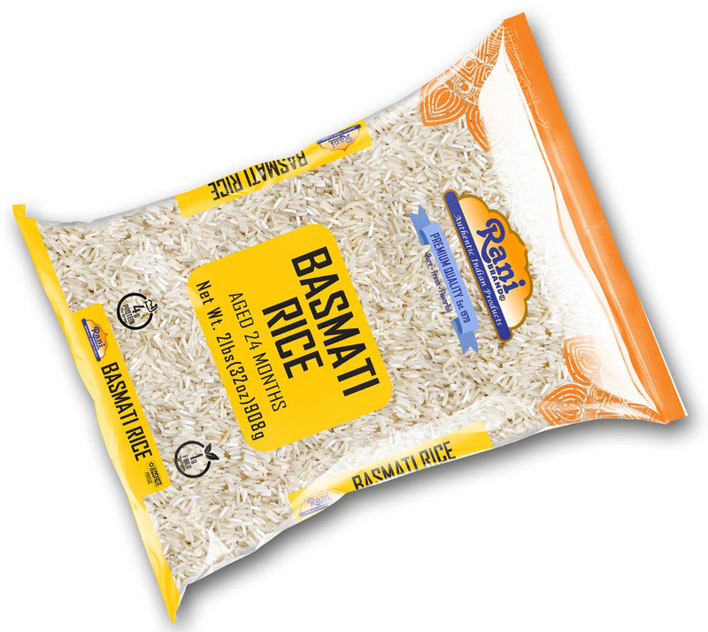 Rani Platinum White Basmati Rice Extra Long Aged 32oz (2lbs) 908g ~ All Natural | Gluten Friendly | Vegan | Indian Origin | Kosher | Export Quality