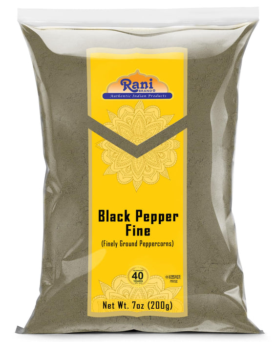 Rani Black Pepper Fine Powder 80 Mesh, 7oz (200g) ~ Gluten Friendly | Non-GMO | Kosher | Natural