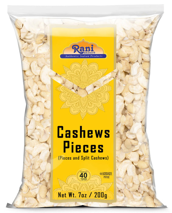 Rani Raw Cashews Halves and Pieces (uncooked, unsalted) 7oz (200g) ~ All Natural, No Preservatives | Vegan | NON-GMO | Kosher | Gluten Friendly