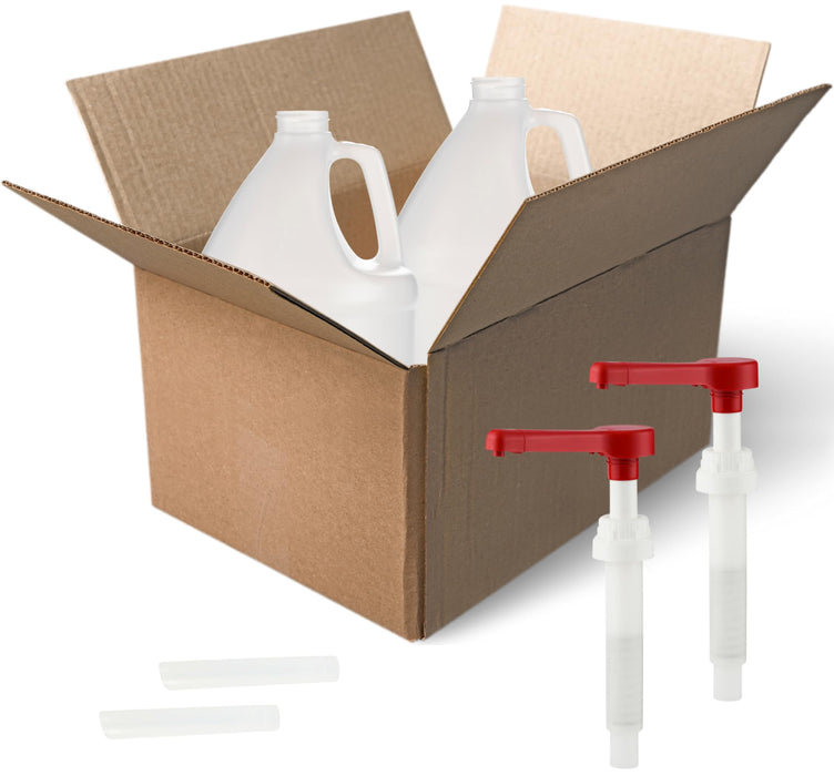 Reshipper Rani Containers | 1 Gallon HDPE Plastic Jug with Reshipper Box & Pump ...