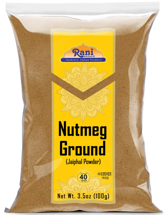 Rani Nutmeg (Jaiphul) Ground Powder Spice 3.5oz (100g) ~ All Natural | Vegan | Gluten Friendly | NON-GMO | Kosher | Indian Origin