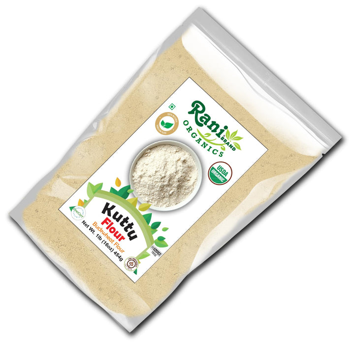 Rani Organic Kuttu (Buckwheat) Flour 16oz (1lb) 454g ~ All Natural | Gluten Friendly | NON-GMO | Kosher | Vegan | Indian Origin | USDA Organic Certified