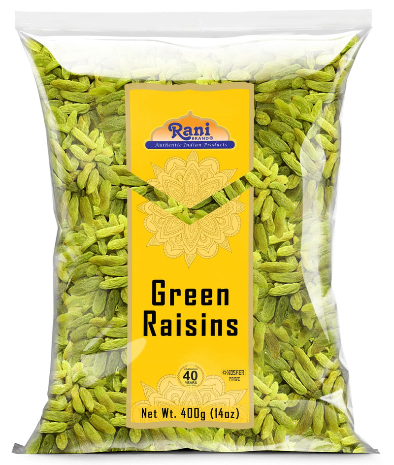 Rani Green Raisins 14oz (400g) ~ All Natural | Gluten Friendly | NON-GMO | Kosher | Vegan | Indian Origin