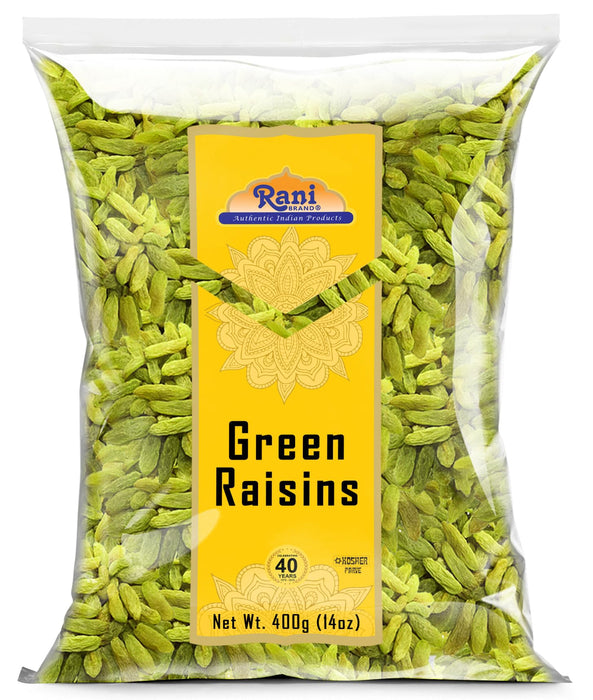 Rani Green Raisins 14oz (400g) ~ All Natural | Gluten Friendly | NON-GMO | Kosher | Vegan | Indian Origin