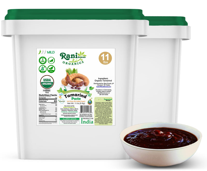 Organic Tamarind Paste (Imli Paste) 176oz (11lbs) 5kg - Rani Brand Authentic Indian Products