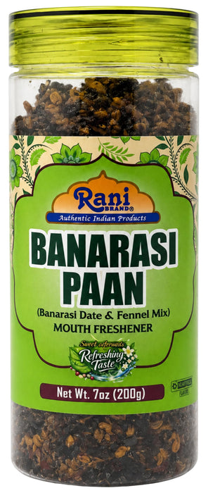 Rani Banarasi Mix (Banarasi Date & Fennel Mix) 7oz (200g) PET Jar ~ Indian Tasty Treats | Vegan | Gluten Friendly | NON-GMO | Indian Origin