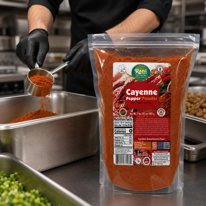 Rani Cayenne Pepper Powder (Hot & Spicy Seasoning) 32oz (2lbs) 908g ~ All Natural | Gluten Free | NON-GMO | Kosher | Vegan | Product of India