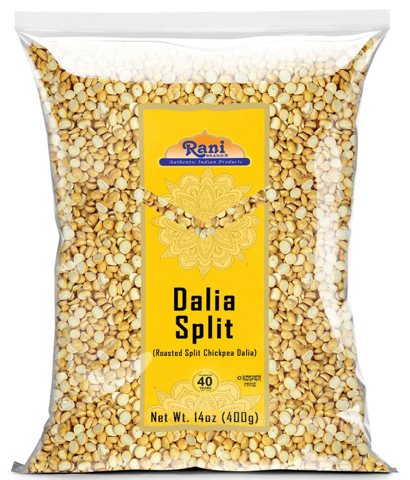 Rani Daliya Split (Roasted Split Chickpeas Dalia) 400g (14oz) ~ All Natural | Vegan | Kosher | Indian Origin