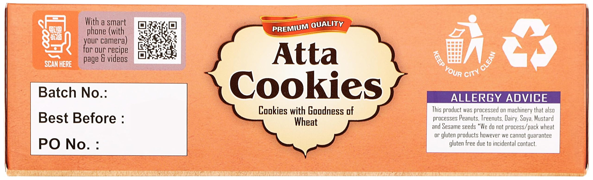 Rani Atta Cookies (Cookies with the Goodness of Wheat) 14oz (400g) Premium Quality Indian Cookies ~ All Natural | Vegan | Non-GMO | Indian Origin