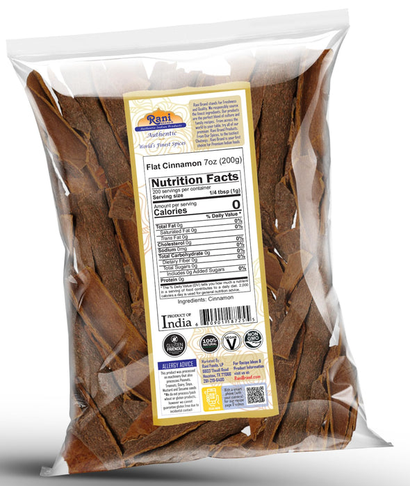 Rani Desi (Dalchini) Flat Cinnamon 7oz (200g) ~ All Natural | Vegan | Gluten Friendly | NON-GMO | Kosher | Indian Origin