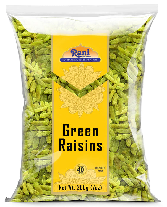 Rani Green Raisins 7oz (200g) ~ All Natural | Gluten Friendly | NON-GMO | Kosher | Vegan | Indian Origin