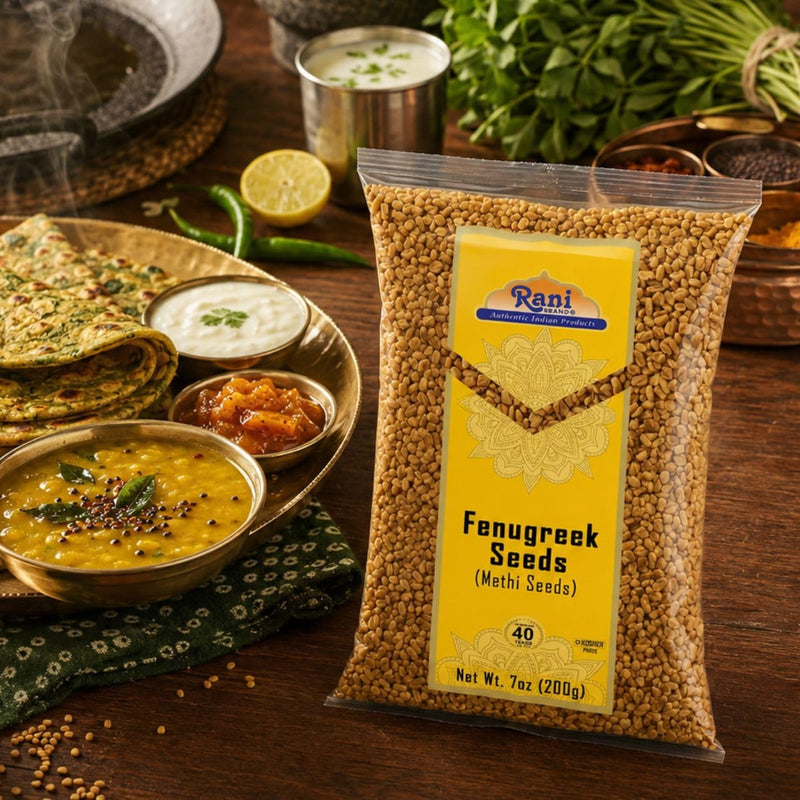 Rani Fenugreek (Methi) Seeds Whole 7oz (200g) Trigonella foenum graecum ~ All Natural | Vegan | Gluten Friendly | Non-GMO | Kosher | Indian Origin