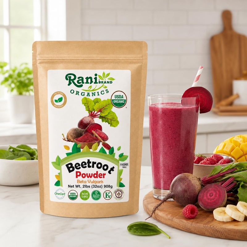 Rani Organic Beetroot Powder (Beta Vulgaris) 32oz (2lbs) 908g ~ All Natural | Vegan | Gluten Friendly | Non-GMO | Indian Origin | USDA Certified Organic