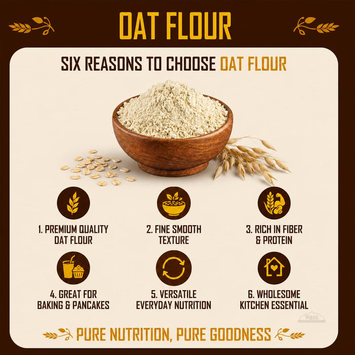 Rani Oat Flour 128oz (8lbs) 3.63kg Bulk ~ All Natural | Gluten Free | NON-GMO | Kosher | Vegan | Product of USA