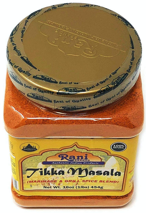 Rani Tikka Masala Indian 7-Spice Blend 16oz (1lb) 454g PET Jar, Pack of 6 ~ All Natural | Salt-Free | Vegan | No Colors | Gluten Friendly | NON-GMO | Indian Origin