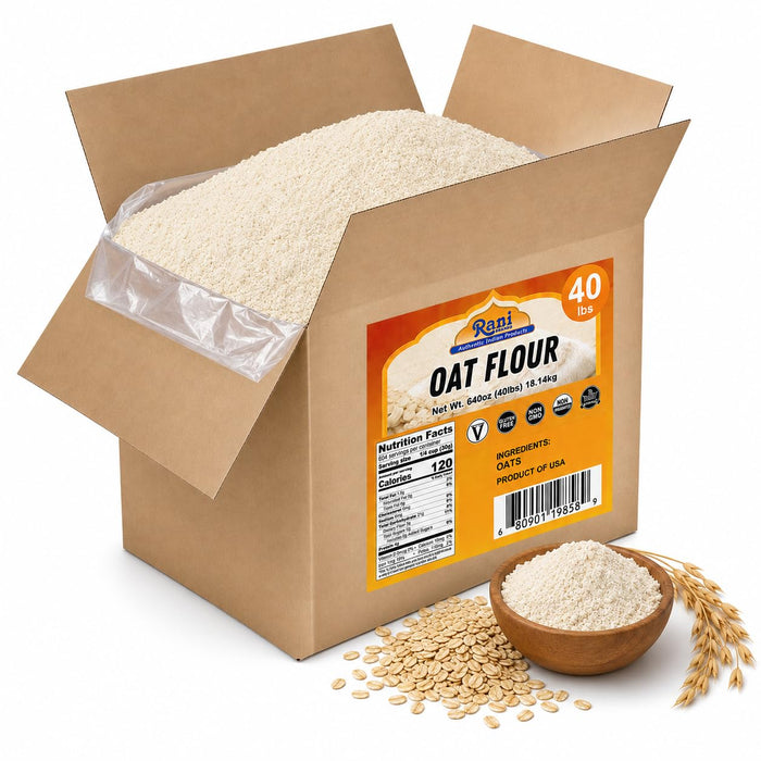 Rani Oat Flour 640oz (40lbs) 18.14kg Bulk Box~ All Natural | Gluten Free | NON-GMO | Kosher | Vegan | Product of USA