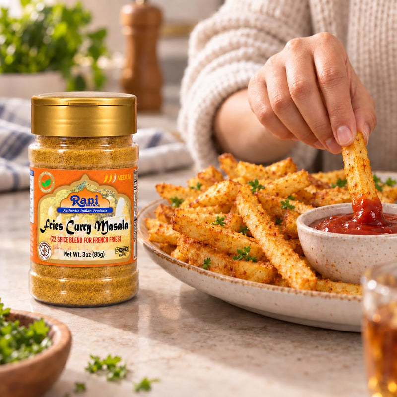 Rani French Fries Masala 3oz (85g) 21 Spice Blend, Shaker Top For Your Fries or Eggs ~ All Natural | Vegan | Gluten Friendly | NON-GMO | Kosher | Indian Origin