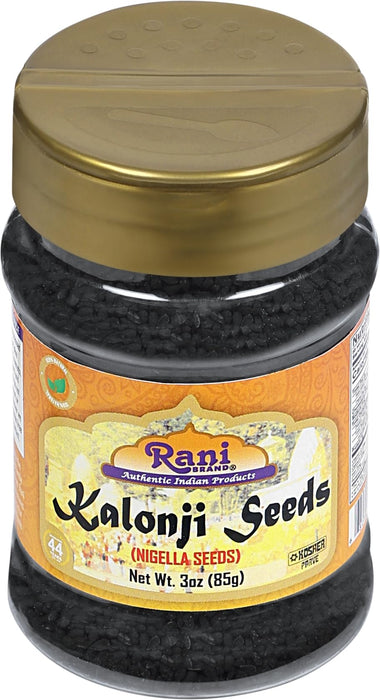 Rani Kalonji (Black Seed, Nigella Sativa, Black Cumin) Seeds 3oz (85g) PET Jar ~ All Natural | Gluten Friendly | NON-GMO | Kosher | Vegan | Indian Origin