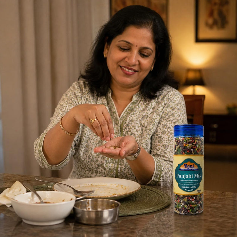 Rani Punjabi Mix (Premium Mouth Freshener) 7oz (200g) PET Jar, After meal Candy ~ Indian Tasty Treats | Vegan | Gluten Friendly | NON-GMO | Indian Origin