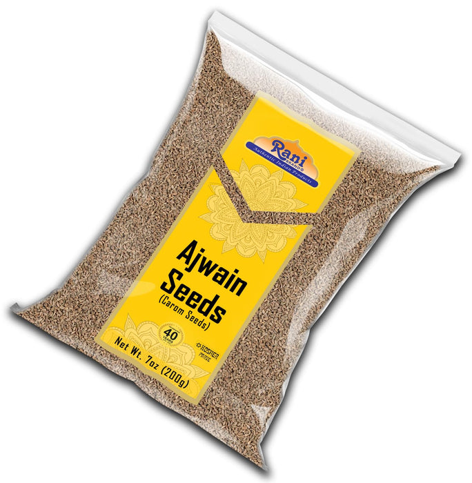 Rani Ajwain Seeds (Carom Bishops Weed) Spice Whole 7oz (200g) ~ Natural | Vegan | Gluten Friendly | NON-GMO | Kosher | Indian Origin