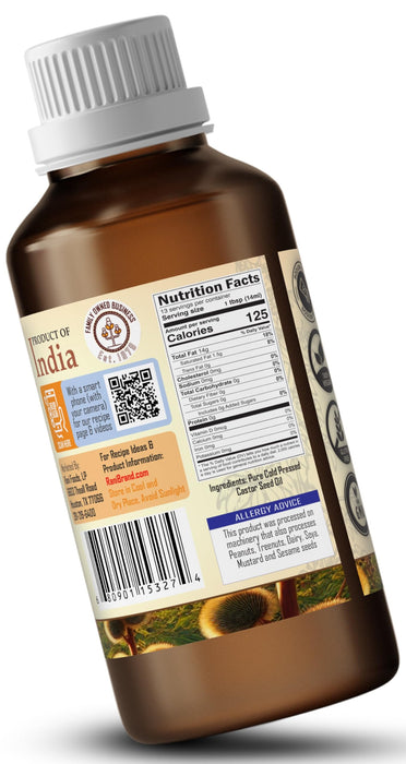 Rani Castor Oil 6.76 Ounce (200ml) Cold Pressed | 100% Natural | NON-GMO | Kosher | Vegan | Gluten Free | Indian Origin