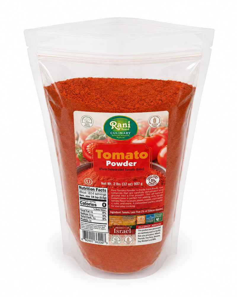 Rani Tomato Powder (Pure Dehydrated Tomato Base) 32oz (2lbs) 908g ~ Gluten Free | NON-GMO | Kosher | Vegan | Sodium Free | Product of Israel
