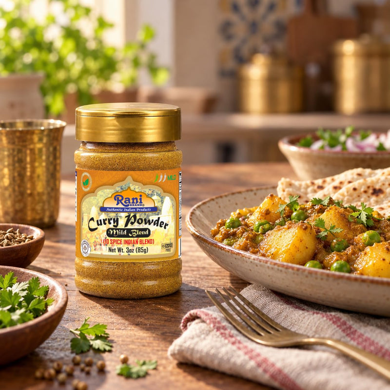 Rani Curry Powder Mild Natural 10-Spice Blend 85g (3oz) ~ Salt Free | Vegan | No Colors | Gluten Friendly | NON-GMO | Kosher | NO Chili or Peppers