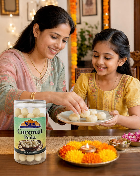 Rani Coconut Peda 14oz (400g) Traditional Indian Sweets, Ready to eat ~ All Natural | Vegan | Gluten Friendly | Non-GMO | Kosher | Indian Origin