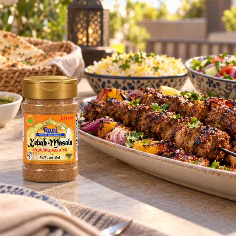 Rani Kebab Masala Indian Spice Blend for Meat Dishes 3oz (85g) PET Jar ~ All Natural, Salt-Free | Vegan | No Colors | Gluten Friendly | NON-GMO | Kosher | Indian Origin