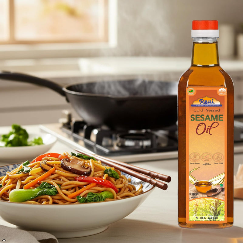 Rani Sesame Oil 33.8 Ounce (1 Liter) Cold Pressed | 100% Natural | NON-GMO | Kosher | Vegan | Gluten Free