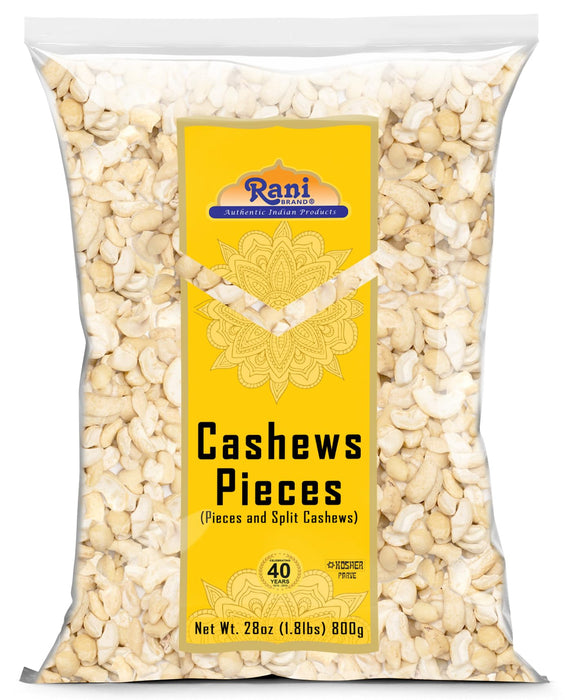 Rani Raw Cashews Halves and Pieces (uncooked, unsalted) 28oz (800g) ~ All Natural, No Preservatives | Vegan | NON-GMO | Kosher | Gluten Friendly