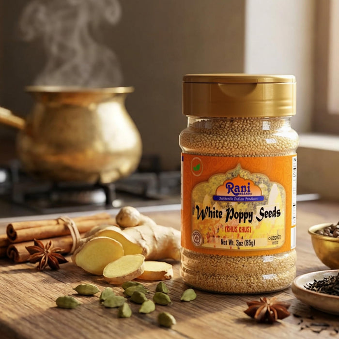 Rani White Poppy Seeds Whole (Khus Khus) 3oz (85g) PET Jar ~ Natural | Vegan | Gluten Friendly | NON-GMO | Kosher | Indian Origin
