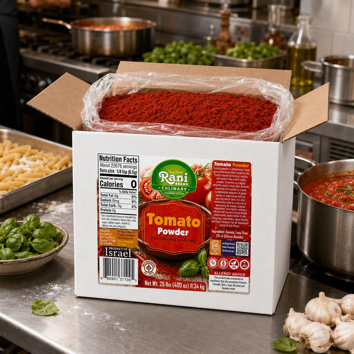 Rani Tomato Powder (Pure Dehydrated Tomato Base) 400oz (25lbs) 11.34kg Bulk Box ~ Gluten Free | NON-GMO | Kosher | Vegan | Sodium Free | Product of Israel