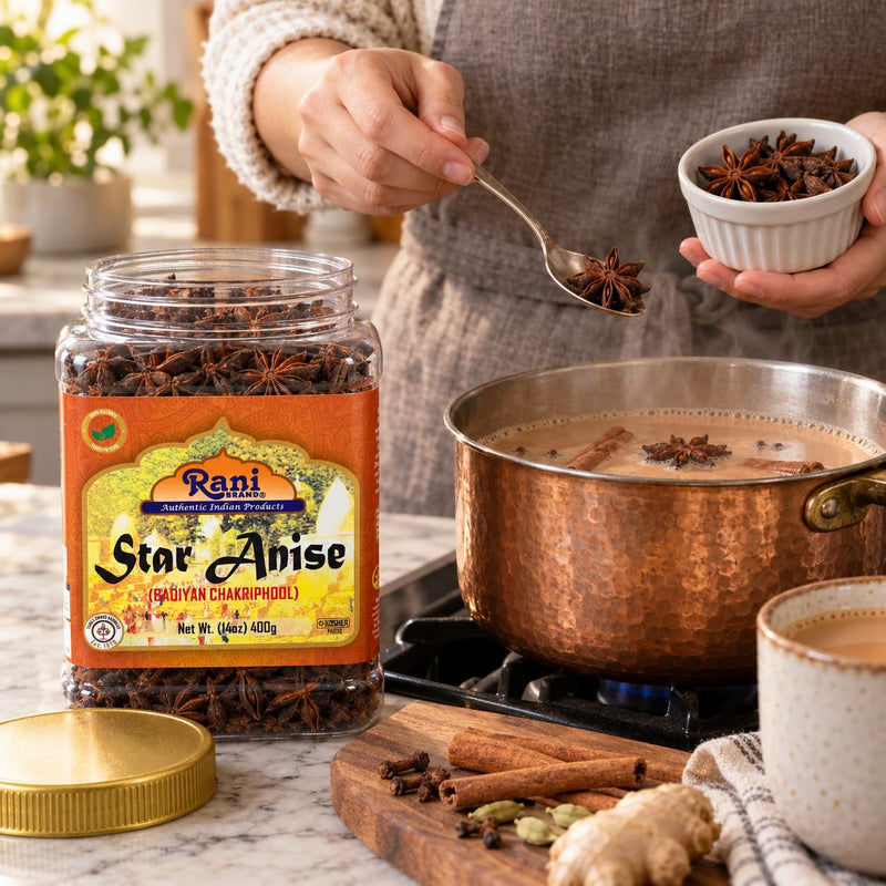 Rani Star Anise Seeds, Whole Pods (Badian Khatai) Spice 14oz (400g) PET Jar ~ All Natural | Gluten Friendly | NON-GMO | Kosher | Vegan | Indian Origin