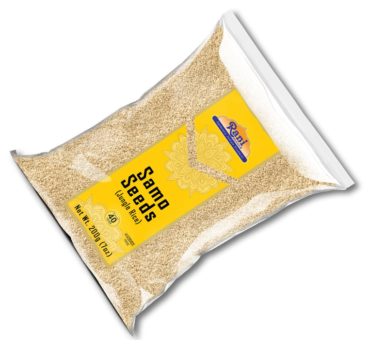 Rani Samo Seeds Whole (Japanese barnyard millet/Jungle Rice/Moriyo/Samak Rice) Echinochloa frumentacea 7oz (200g) ~ All Natural | Vegan | Gluten Friendly | Kosher | NON-GMO | Indian Origin