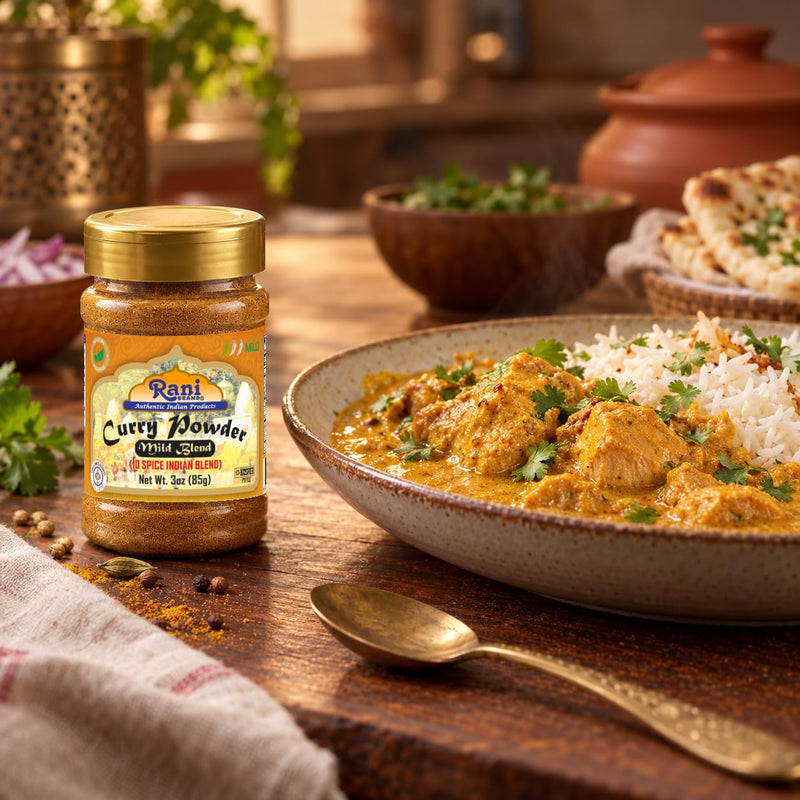 Rani Curry Powder Mild Natural 10-Spice Blend 85g (3oz) ~ Salt Free | Vegan | No Colors | Gluten Friendly | NON-GMO | Kosher | NO Chili or Peppers