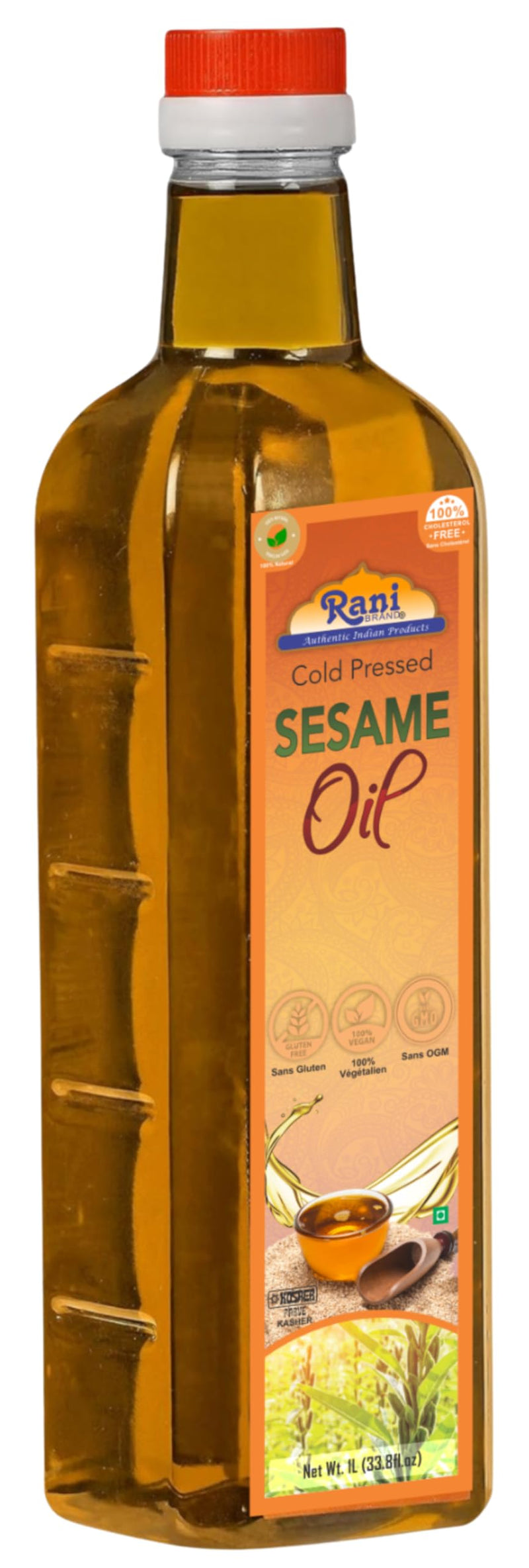 Rani Sesame Oil 33.8 Ounce (1 Liter) Cold Pressed | 100% Natural | NON-GMO | Kosher | Vegan | Gluten Free