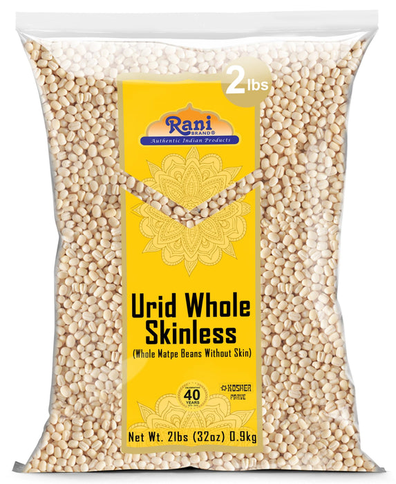 Rani Urid/Urad Gota White (Matpe Beans Skinless) Indian Lentils 32oz (2lbs) 908g ~ All Natural | Gluten Friendly | NON-GMO | Kosher | Vegan | Indian Origin