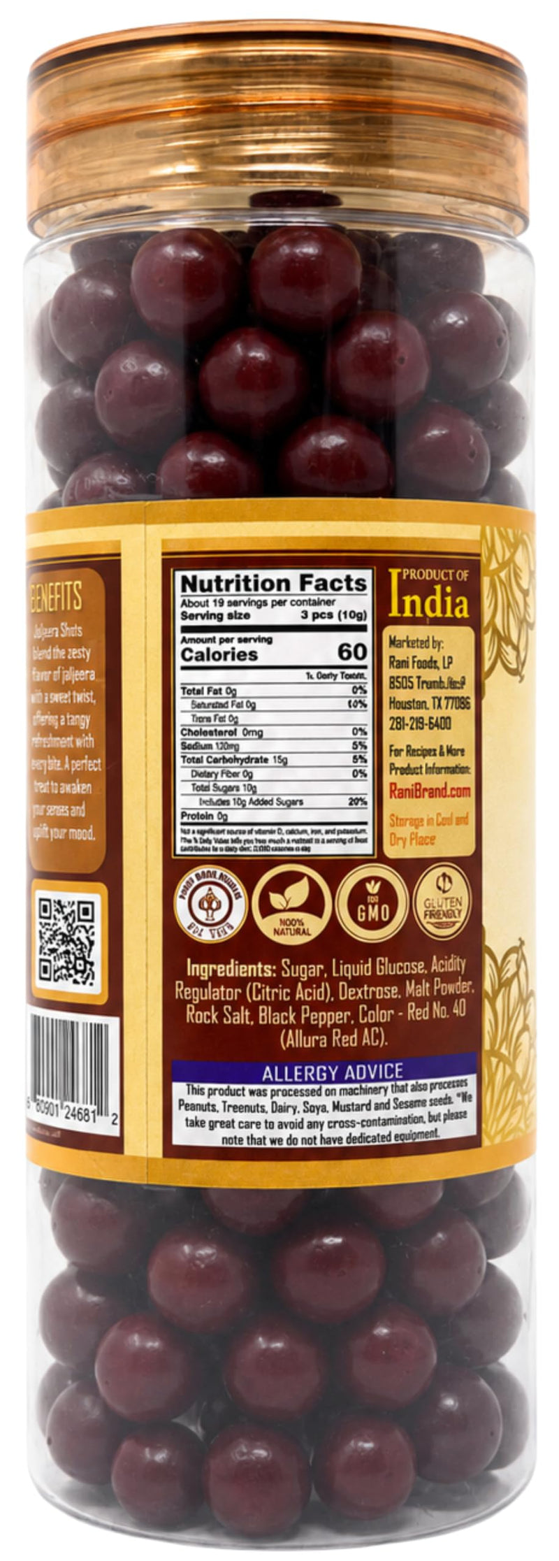 Rani Jal Jeera Shots (Premium Mouth Freshener) 8.8oz (250g) PET Jar, After meal Candy ~ Indian Tasty Treats | Vegan | Gluten Friendly | NON-GMO | Indian Origin