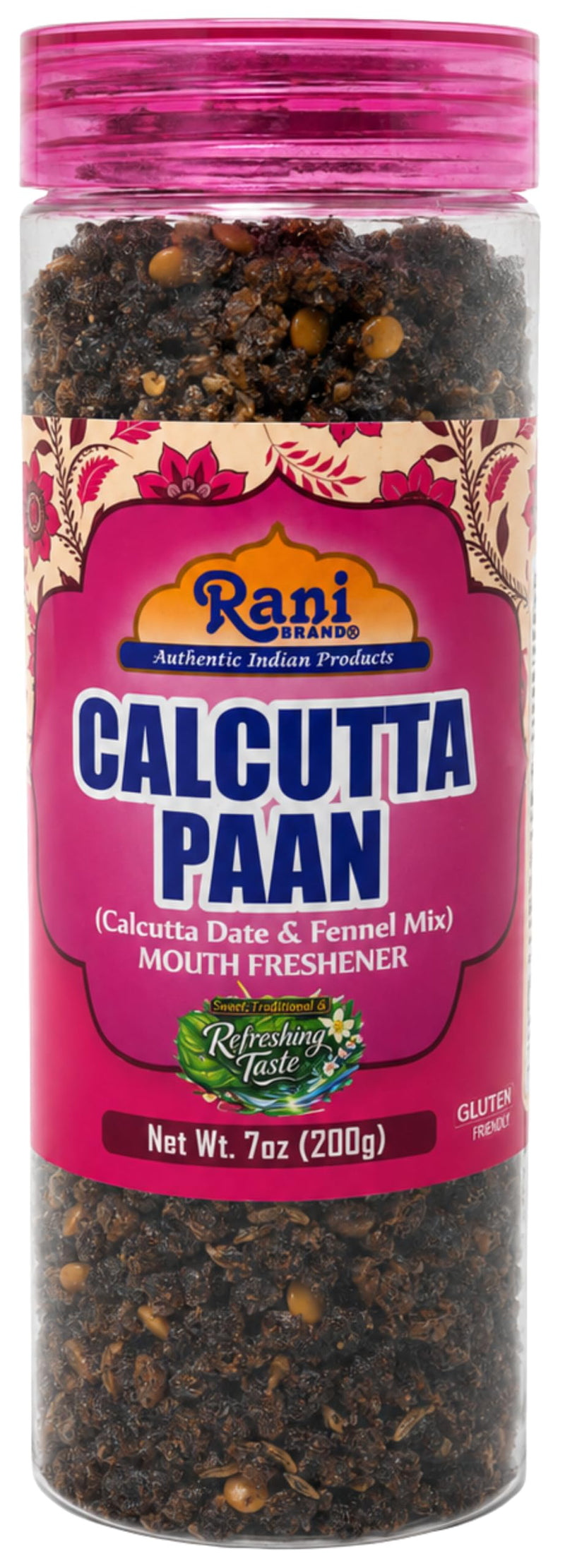 Rani Calcutta Mix (Calcutta Date & Fennel Mix) 7oz (200g) PET Jar ~ Indian Tasty Treats | Vegan | Gluten Friendly | NON-GMO | Indian Origin