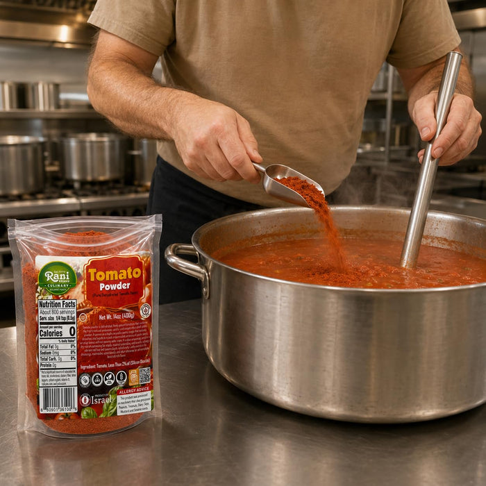 Rani Tomato Powder (Pure Dehydrated Tomato Base) 14oz (400g) ~ Gluten Free | NON-GMO | Kosher | Vegan | Sodium Free | Product of Israel