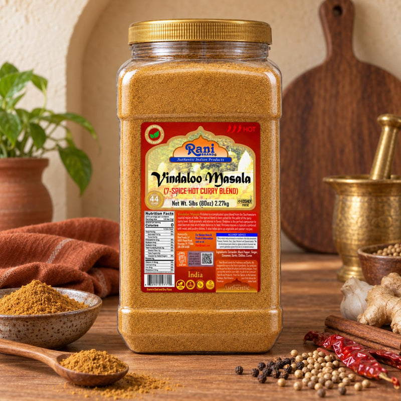 Rani Vindaloo Curry Masala Natural Indian Spice Blend 80oz (5lbs) 2.27kg Bulk PET Jar ~ Salt Free | Vegan | Gluten Friendly| NON-GMO | No colors | Indian Origin
