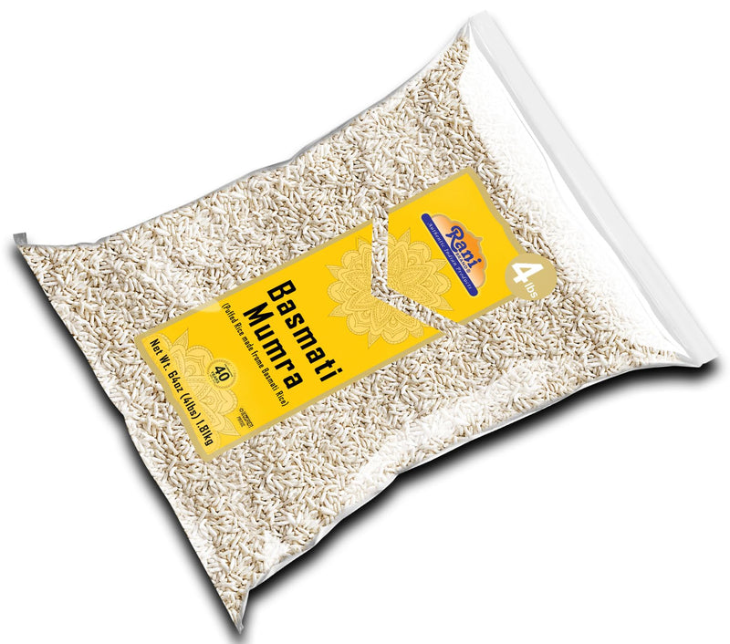 Rani Basmati Mumra (Puffed Rice) 64oz (4lbs) 1.81kg Bulk ~ All Natural | No Color | Gluten Friendly | Vegan | NON-GMO | Kosher | No Salt or fillers | Indian Origin